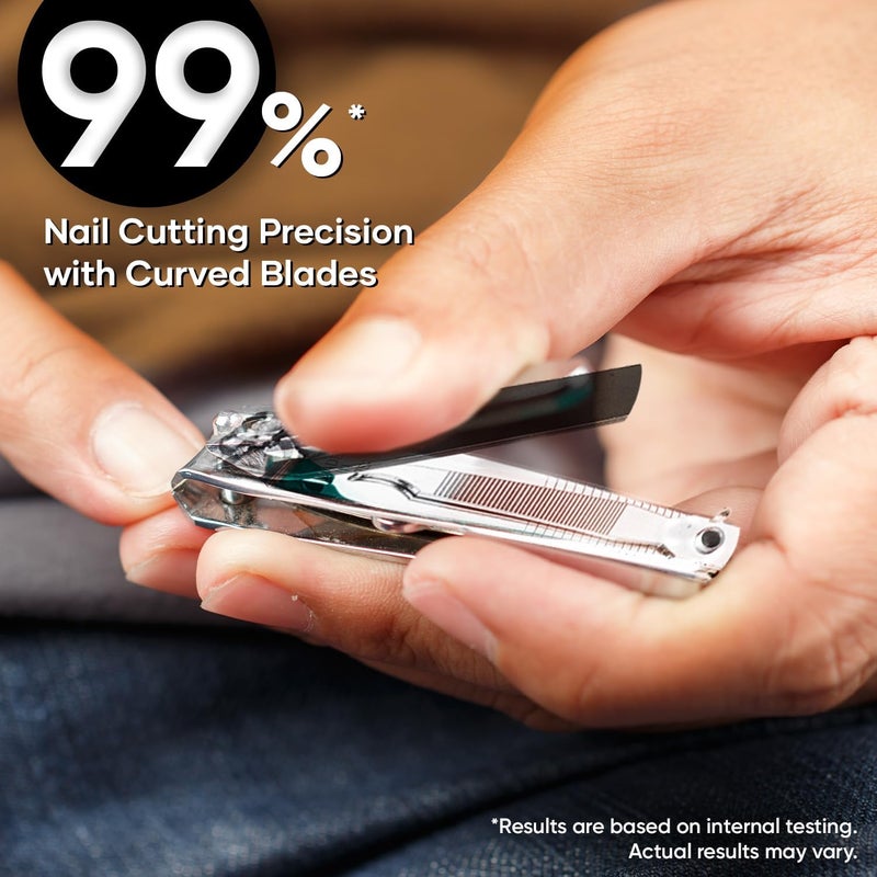 Vega Large Nail Clipper, Black with Rose Design - Image 4
